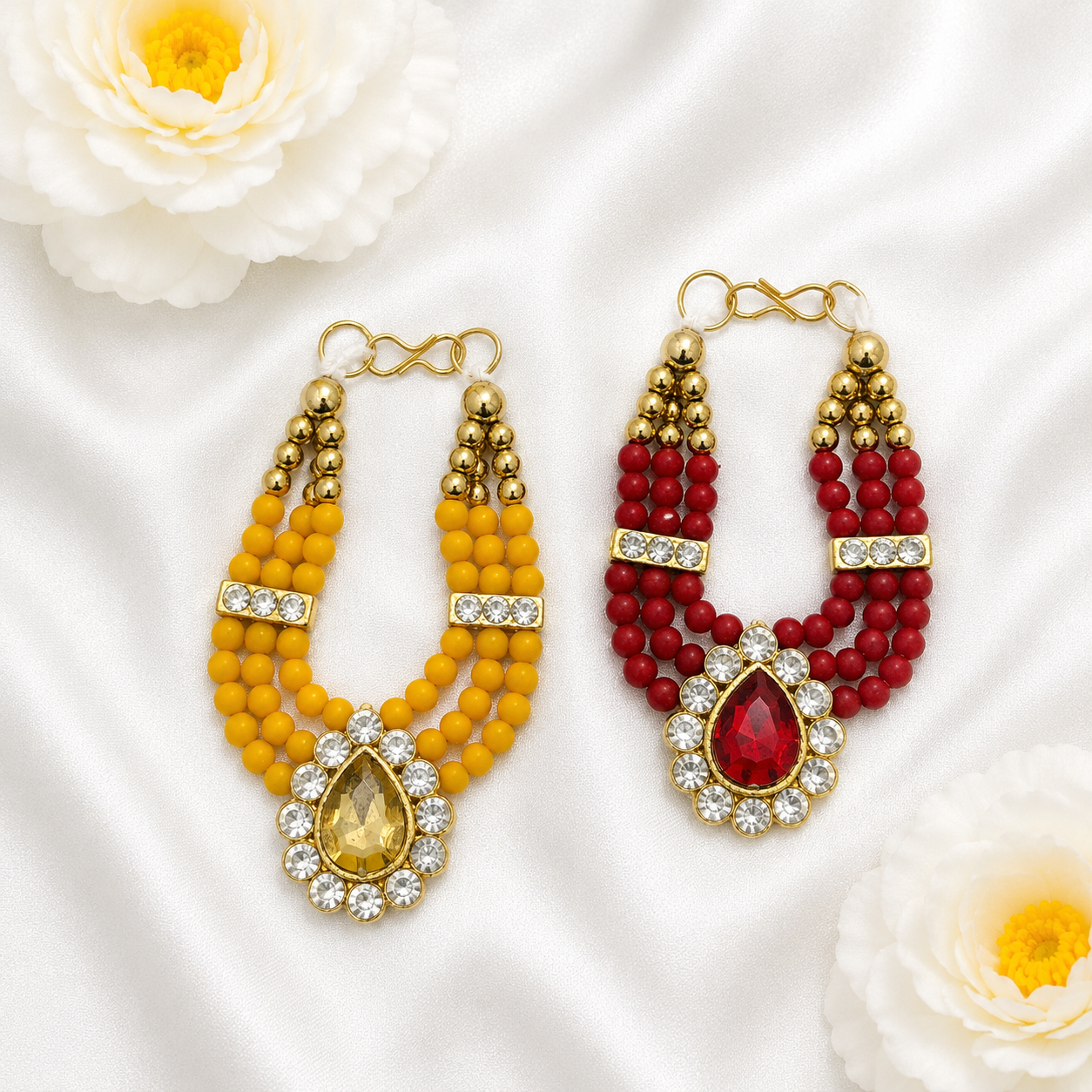 Ruby Nikunj Necklace Set(Pack of 2)
