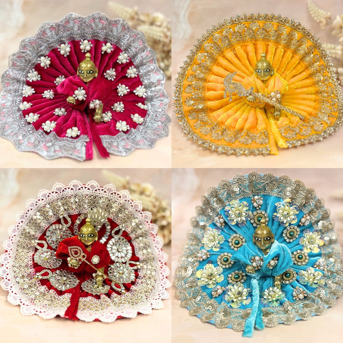 Divyaraga Velvet Laddu Gopal Dress Combo