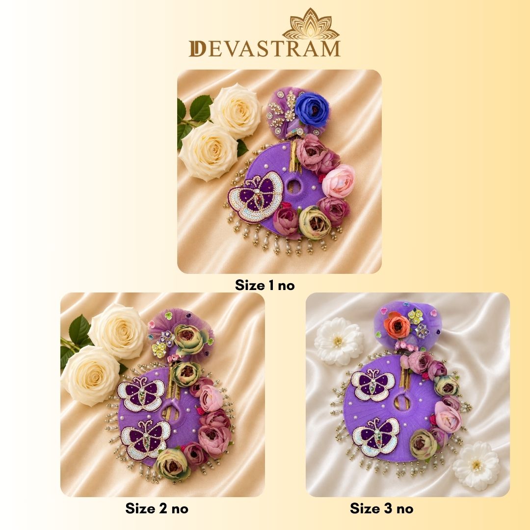 Purple Butterfly Laddu Gopal Dress