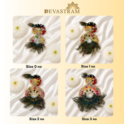 Multi-Color Peacock Laddu Gopal Dress (4 piece Set )