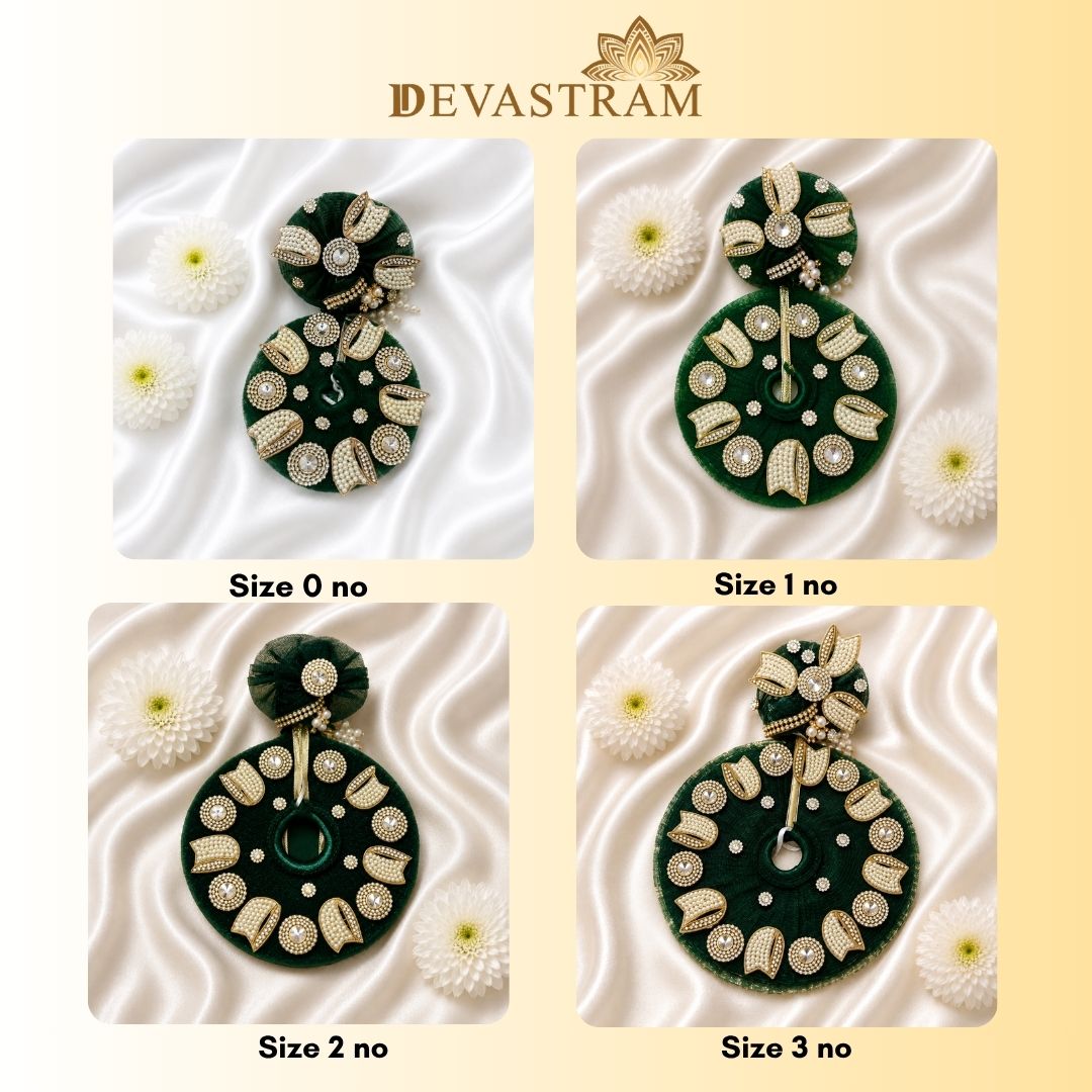 Teej Special Bottle Green Laddu Gopal Dress (4 piece set)