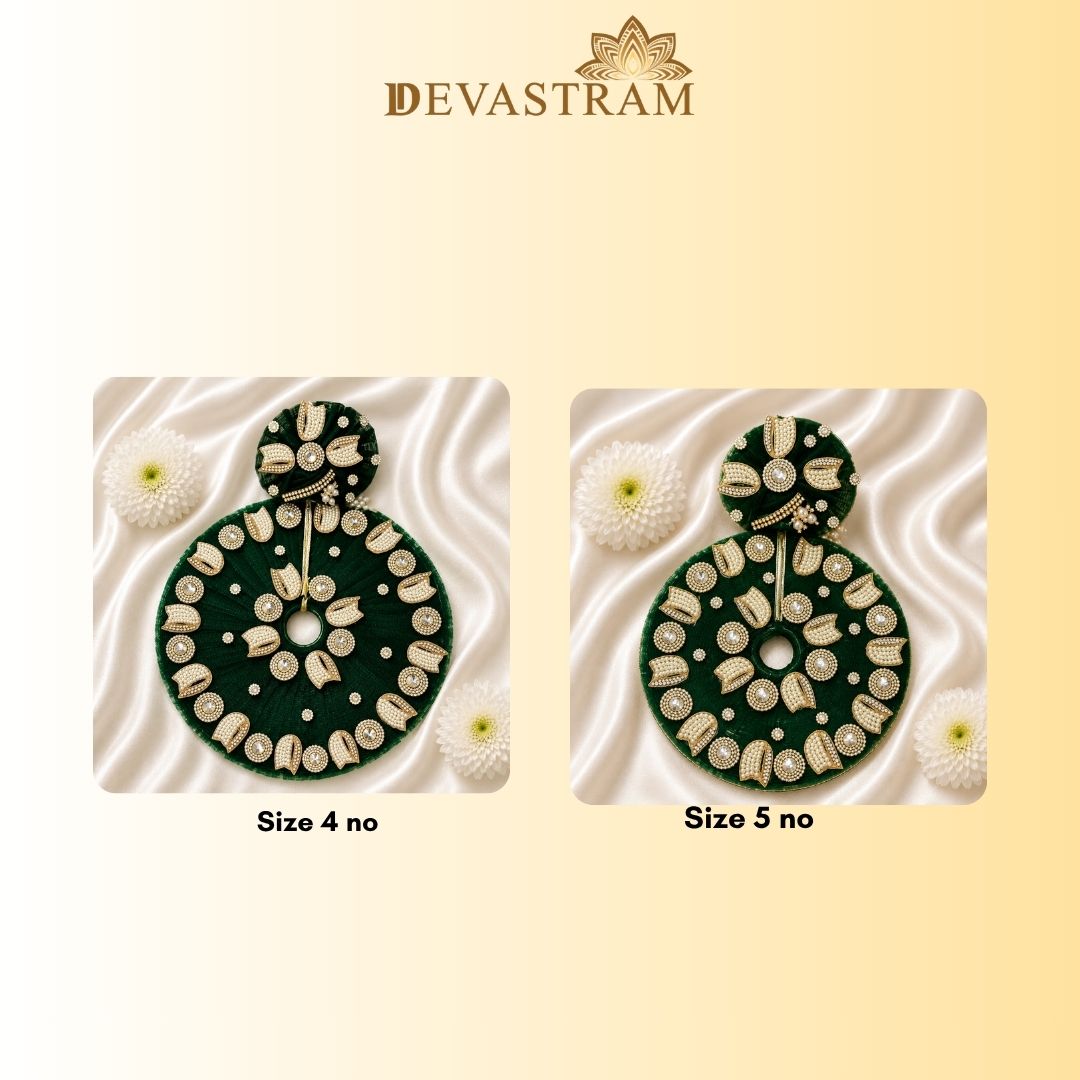 Teej Special Bottle Green Laddu Gopal Dress (4 piece set)