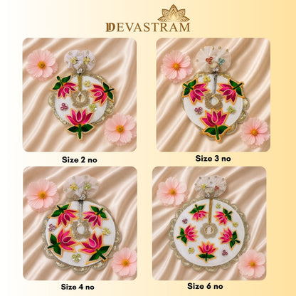 White & Pink Lotus Laddu Gopal Dress