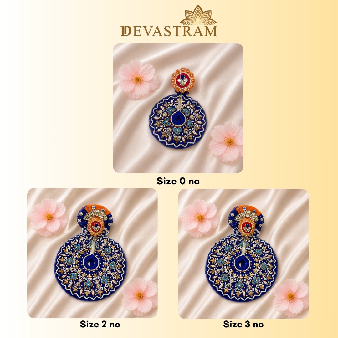 Luxe - Blue Pearl Hand Embroidered Laddu Gopal Dress (4 piece set)