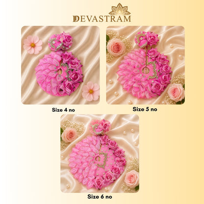 Light Pink Rose Laddu Gopal Dress