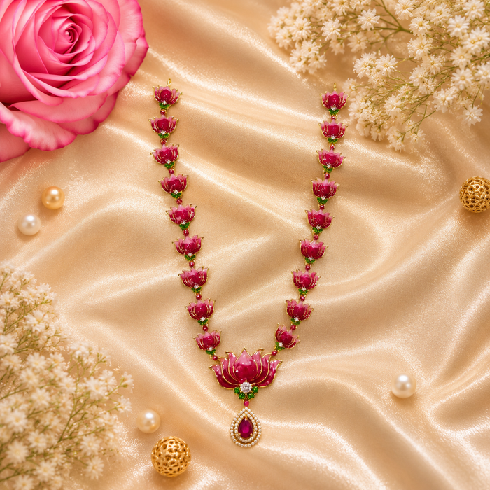 Lotus Tarang Kanth Necklace Set