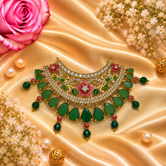 Ruby Aanand Tarang Necklace Set