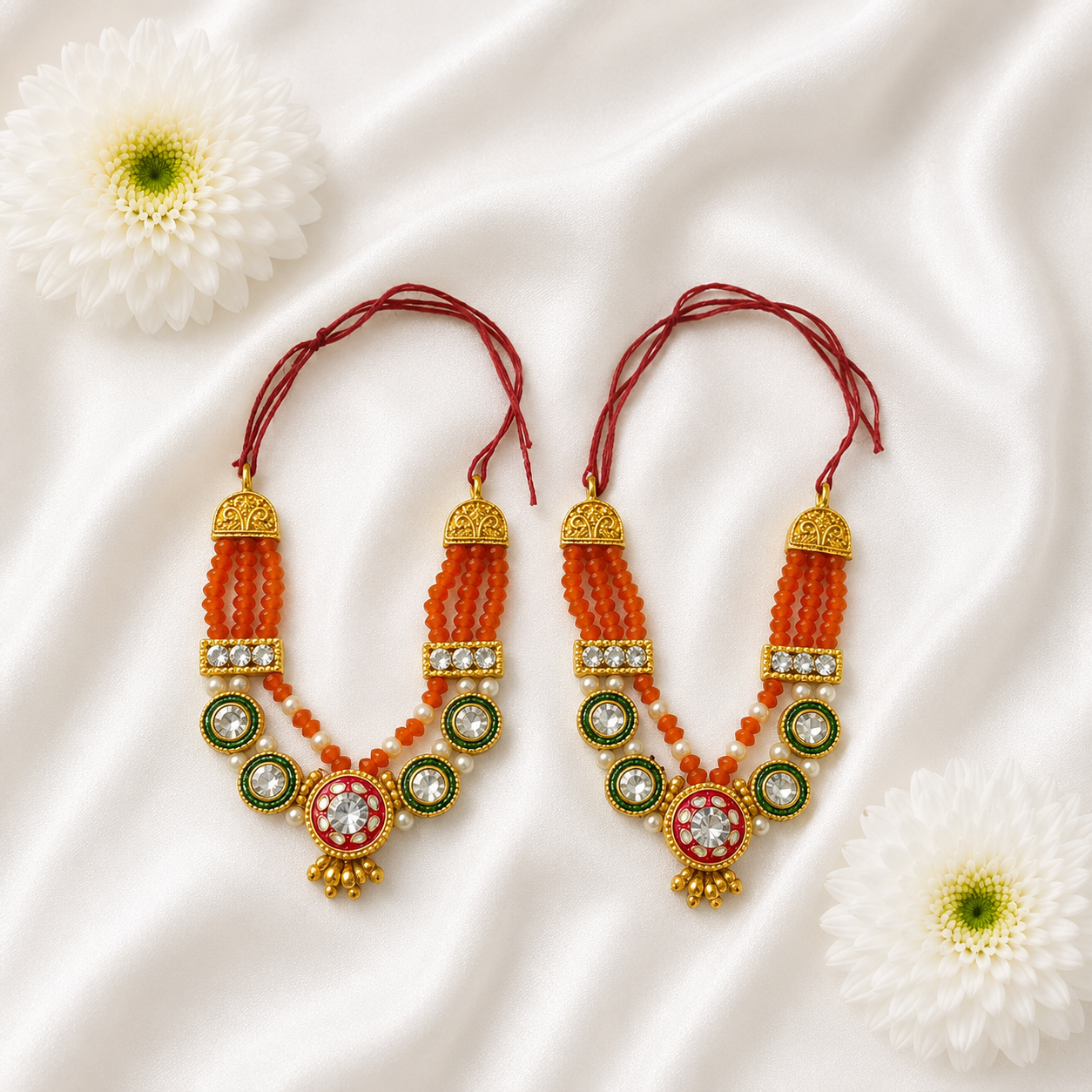 Utsav Keshari Necklace Set(Pack of 2)