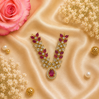 Ruby Manikya Necklace Set (Pack of 2)