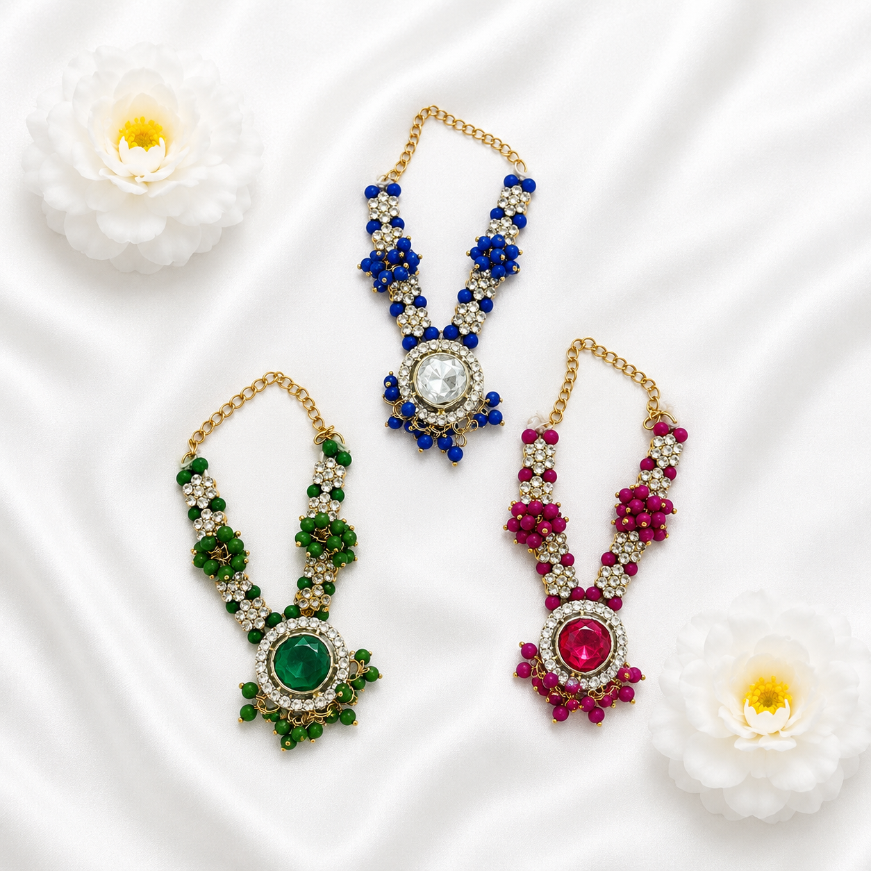 Yugal Priya Necklace Set(Pack of 3)