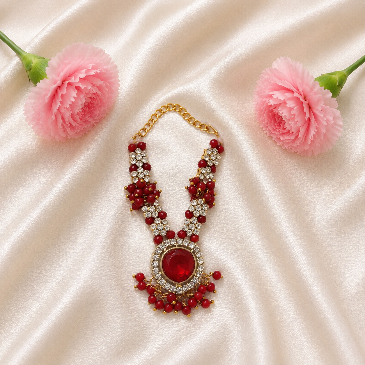 Neelam Moti Necklace Set(Pack of 2)