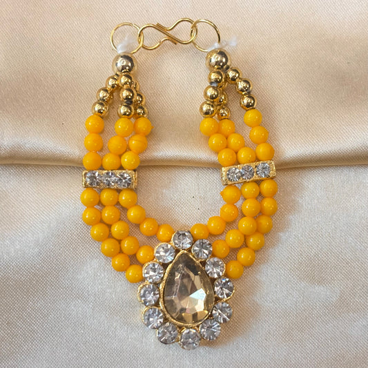 Mustard Stone Necklace / Haar for laddu gopal ji (Free Size)