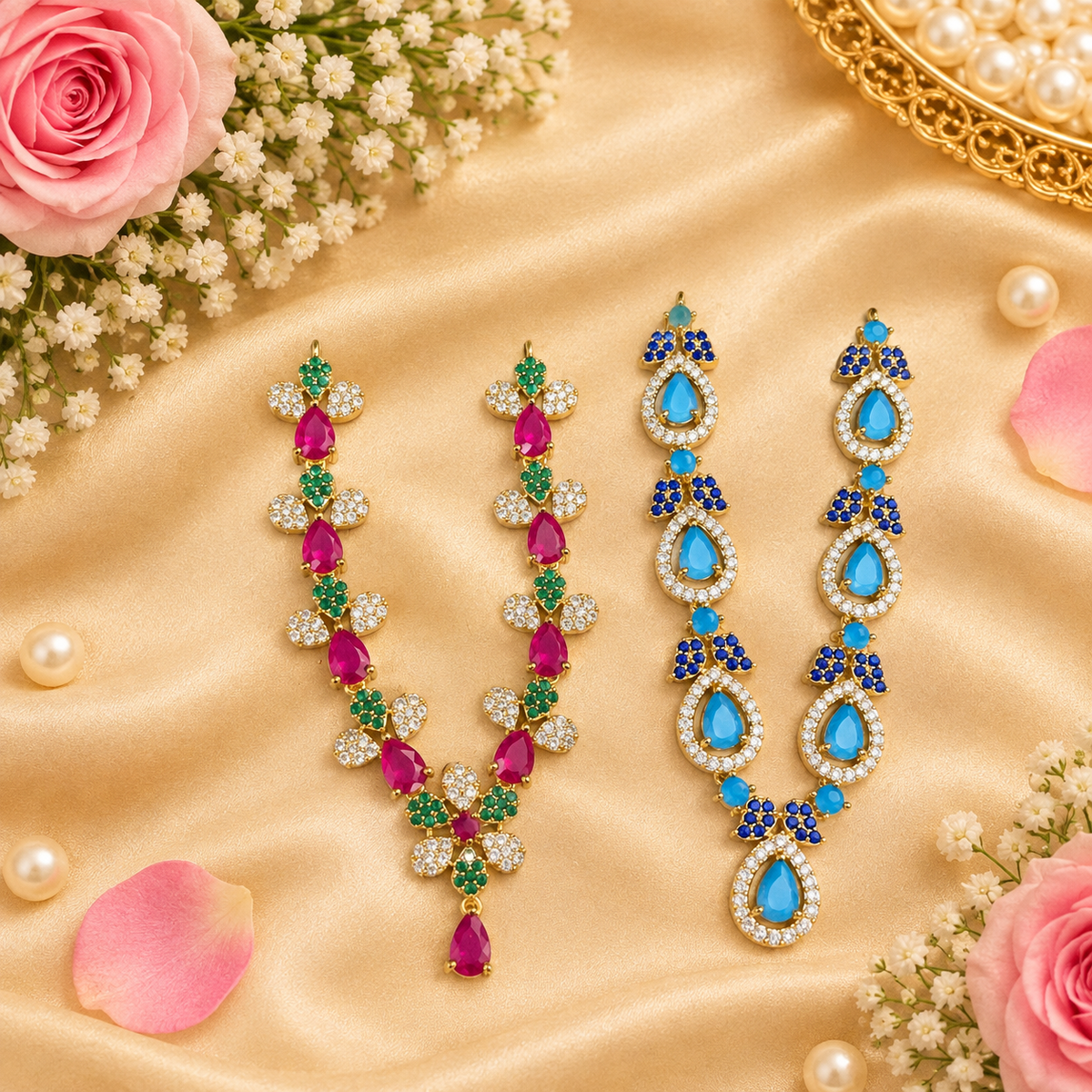 Shubh Neel Prem Necklace Set (Pack of 2)
