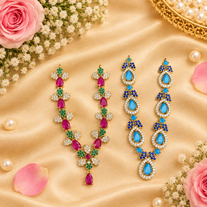 Shubh Neel Prem Necklace Set (Pack of 2)