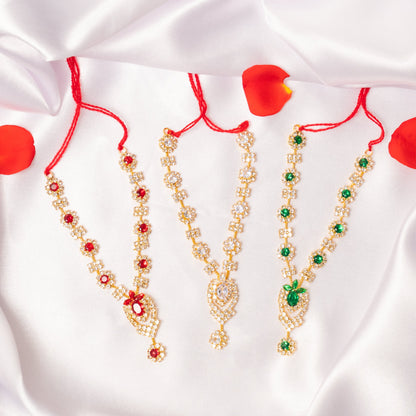 Vrindavan Ratna Necklace(Pack of 3)