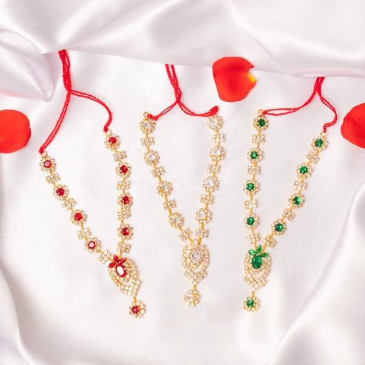 Vrindavan Ratna Necklace(Pack of 3)