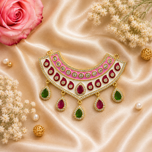 Shwet Ruby Bhakti Necklace Set