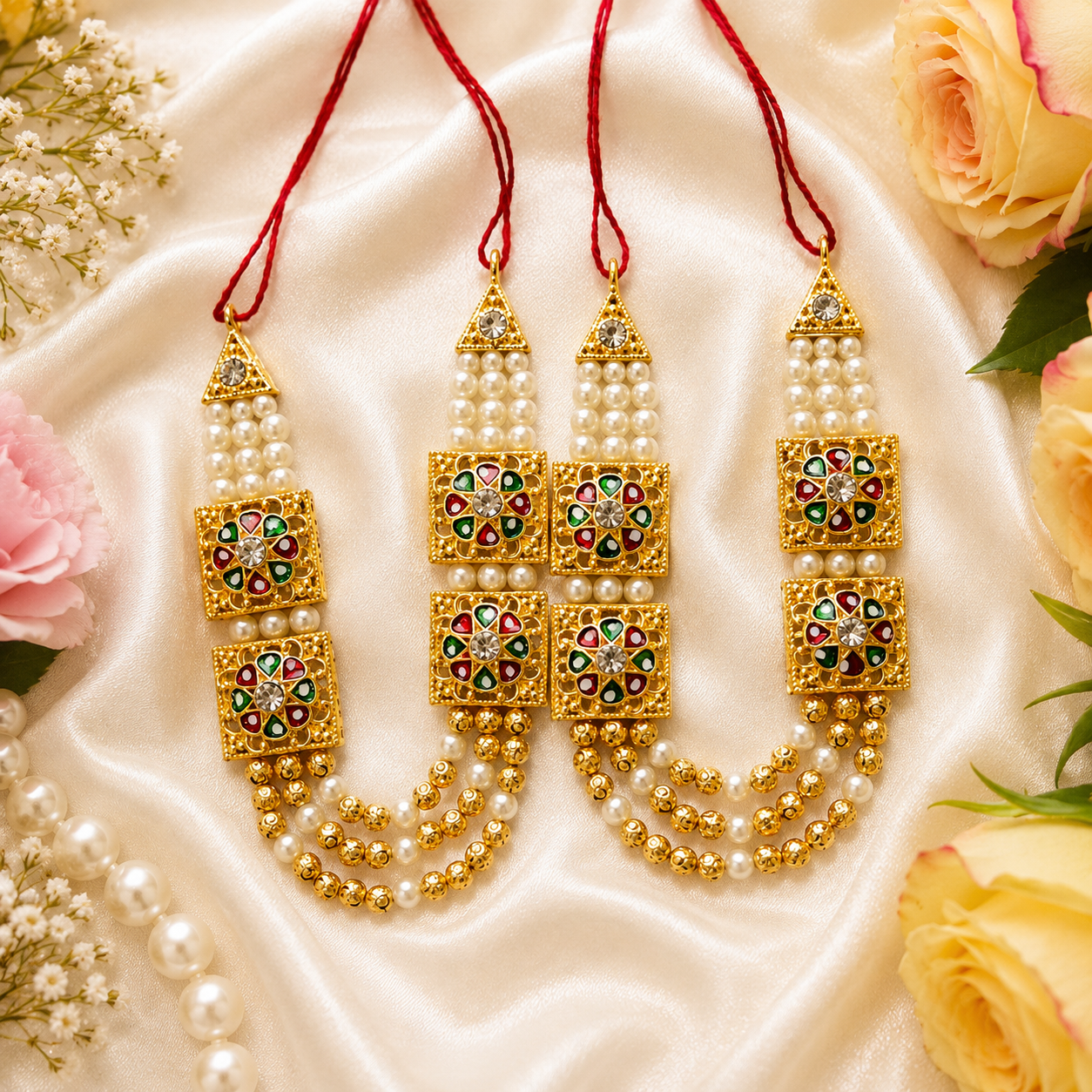 Gokul Vaibhav Necklace Set(Pack of 2)