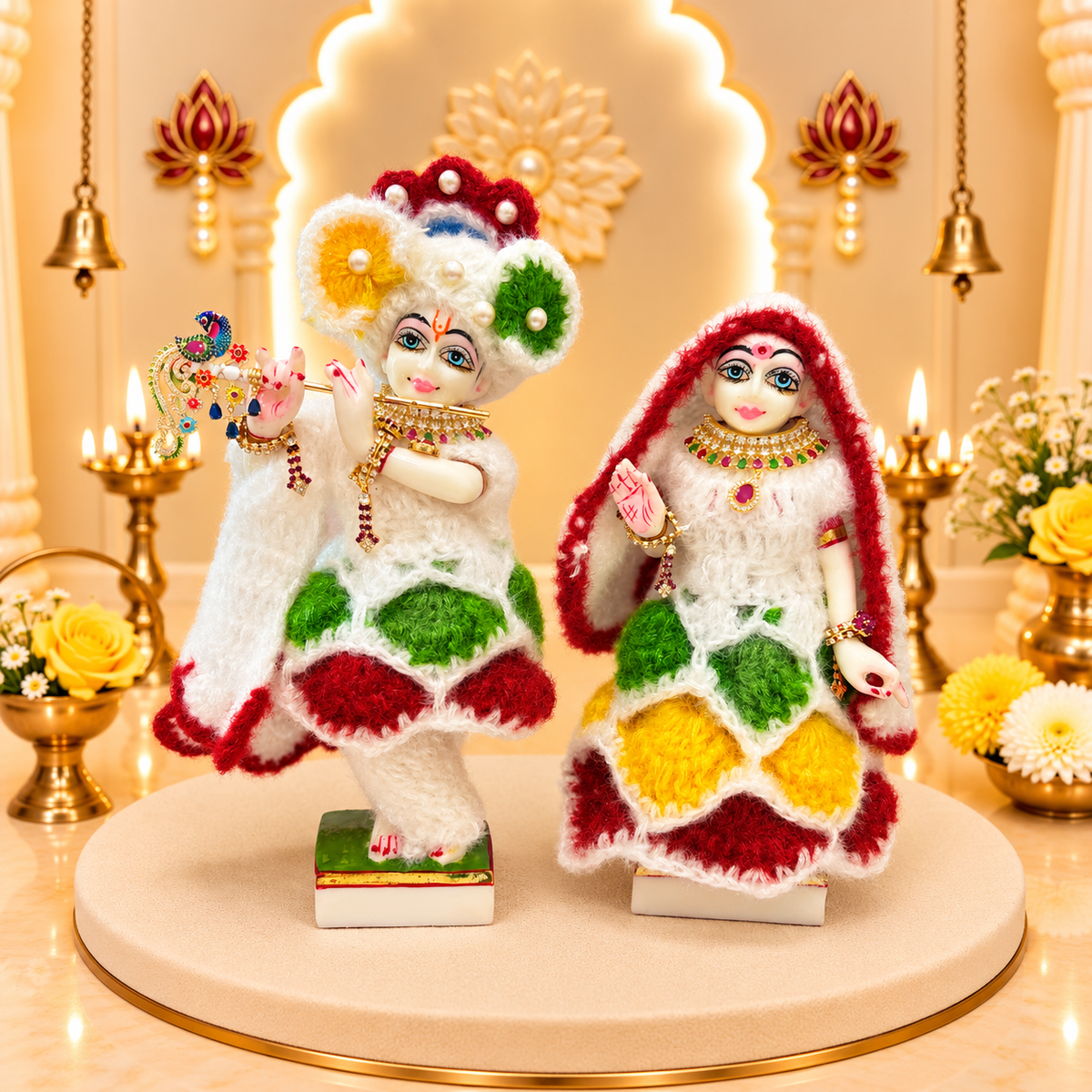 Rangoli Pushp Woollen Radhe Krishna Dress