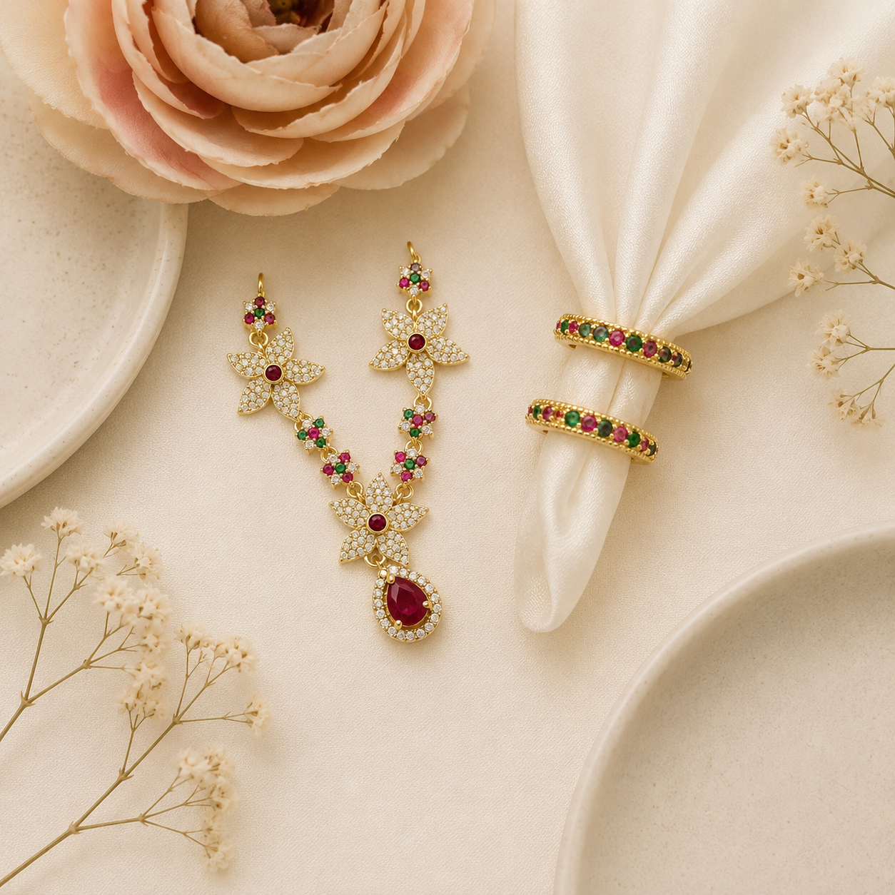 Utsav Ratna Necklace Kangan Set