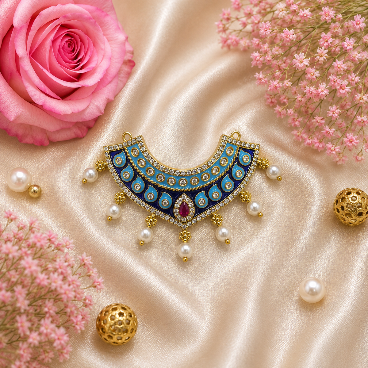 Neelam Tarang Kanth Necklace Set