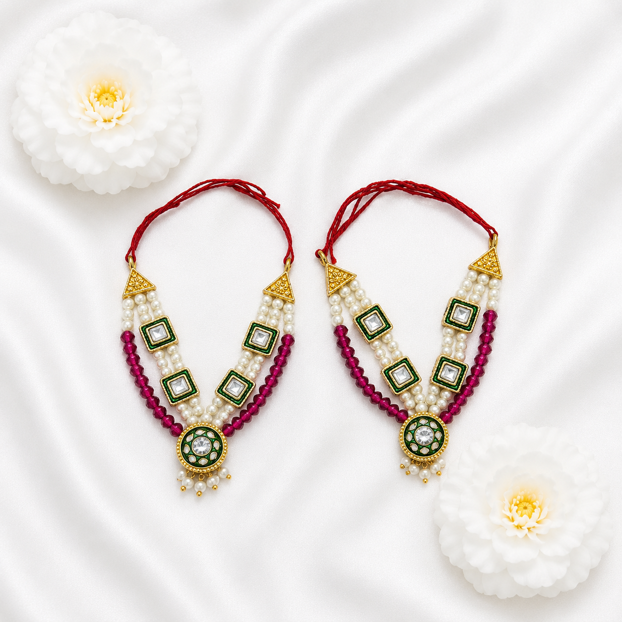 Kamal Shringar Necklace Set(Pack of 2)