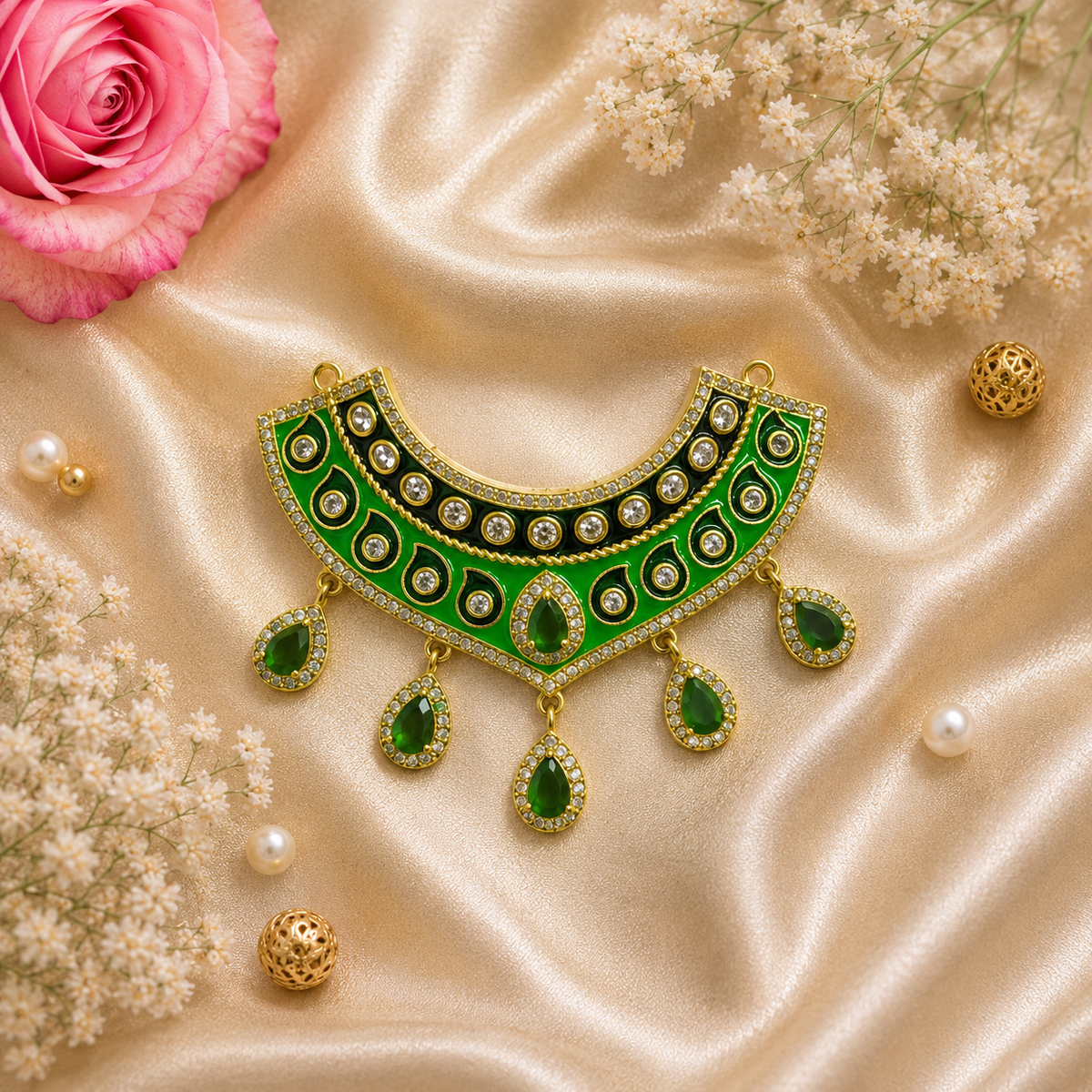 Harit Kant Bhakti Necklace Set