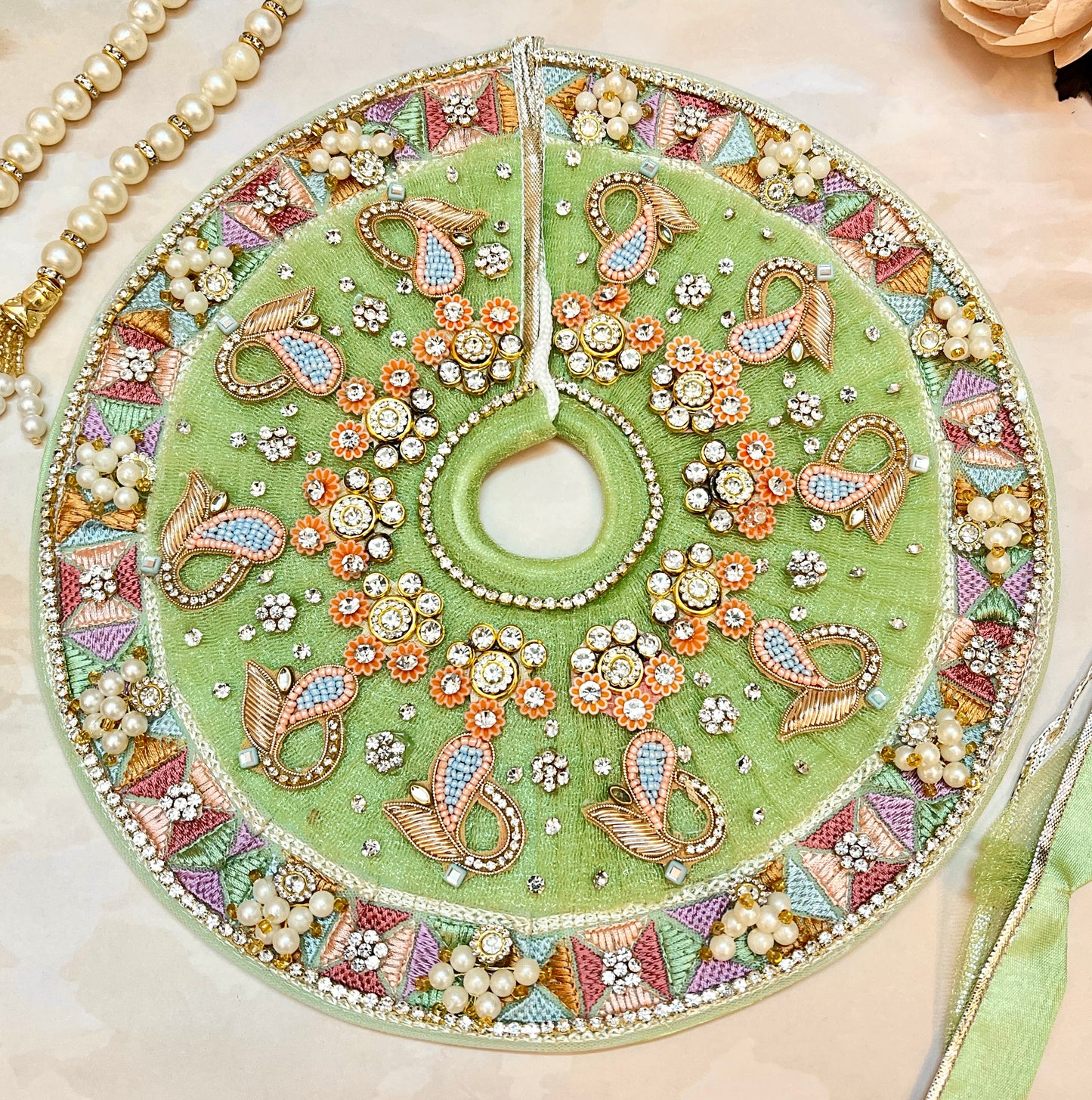 Hari Mukhi Roop Laddu Gopal Vastra – Green (Get 1 Patka & Necklace Free)