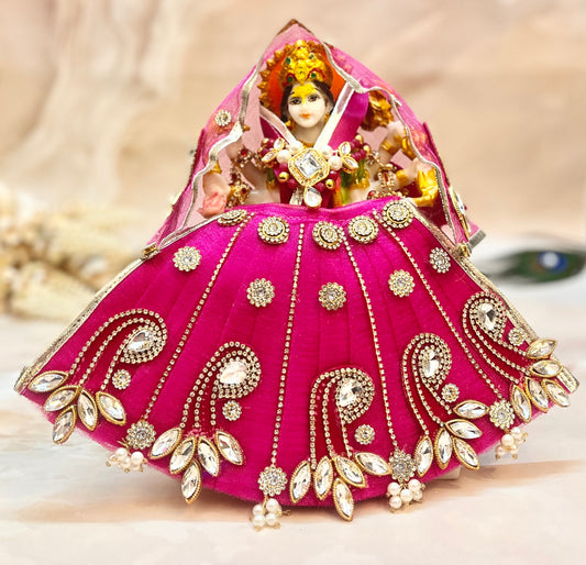 Mata Rani Magenta Lehenga, Choli & Duppatta- 3 piece set
