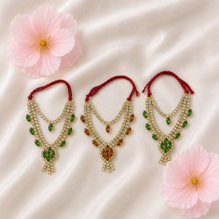Vraj Harit Necklace Set(Pack of 3)
