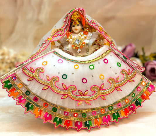 Luxe - Mata Rani White Lehenga, choli & Duppatta- 3 piece set