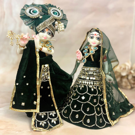 Rajvastra Radha Krishna Kundan Dress
