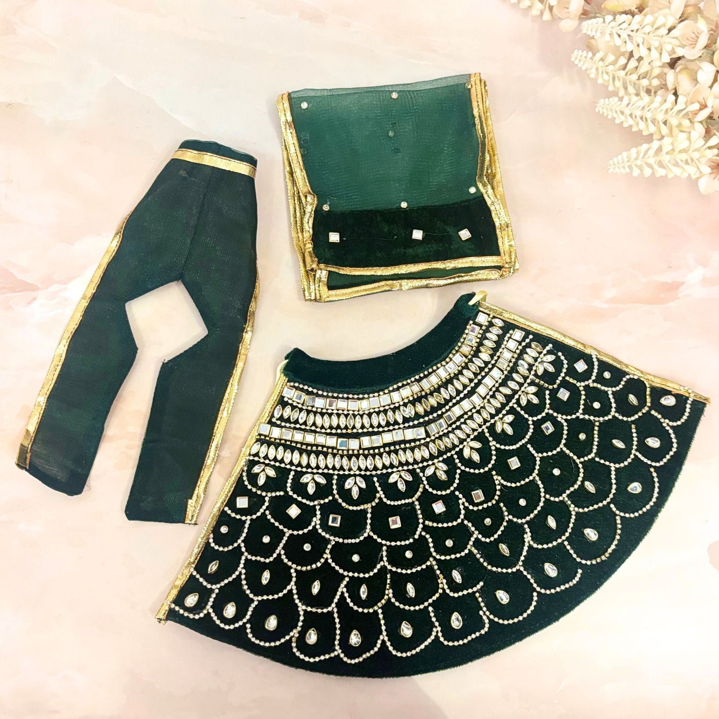 Rajvastra Radha Krishna Kundan Dress