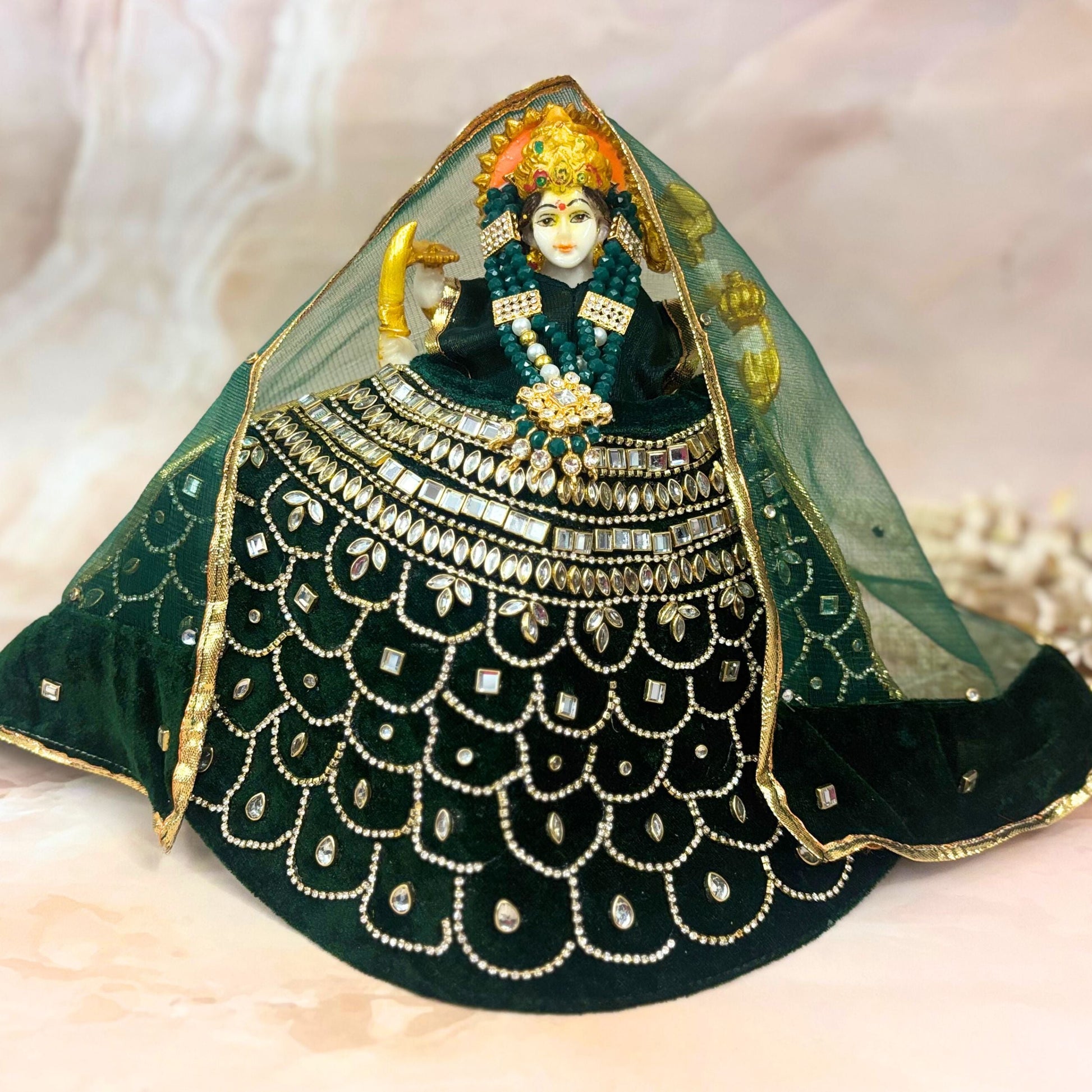 Vaidarbhi Velvet Mata Rani Dress