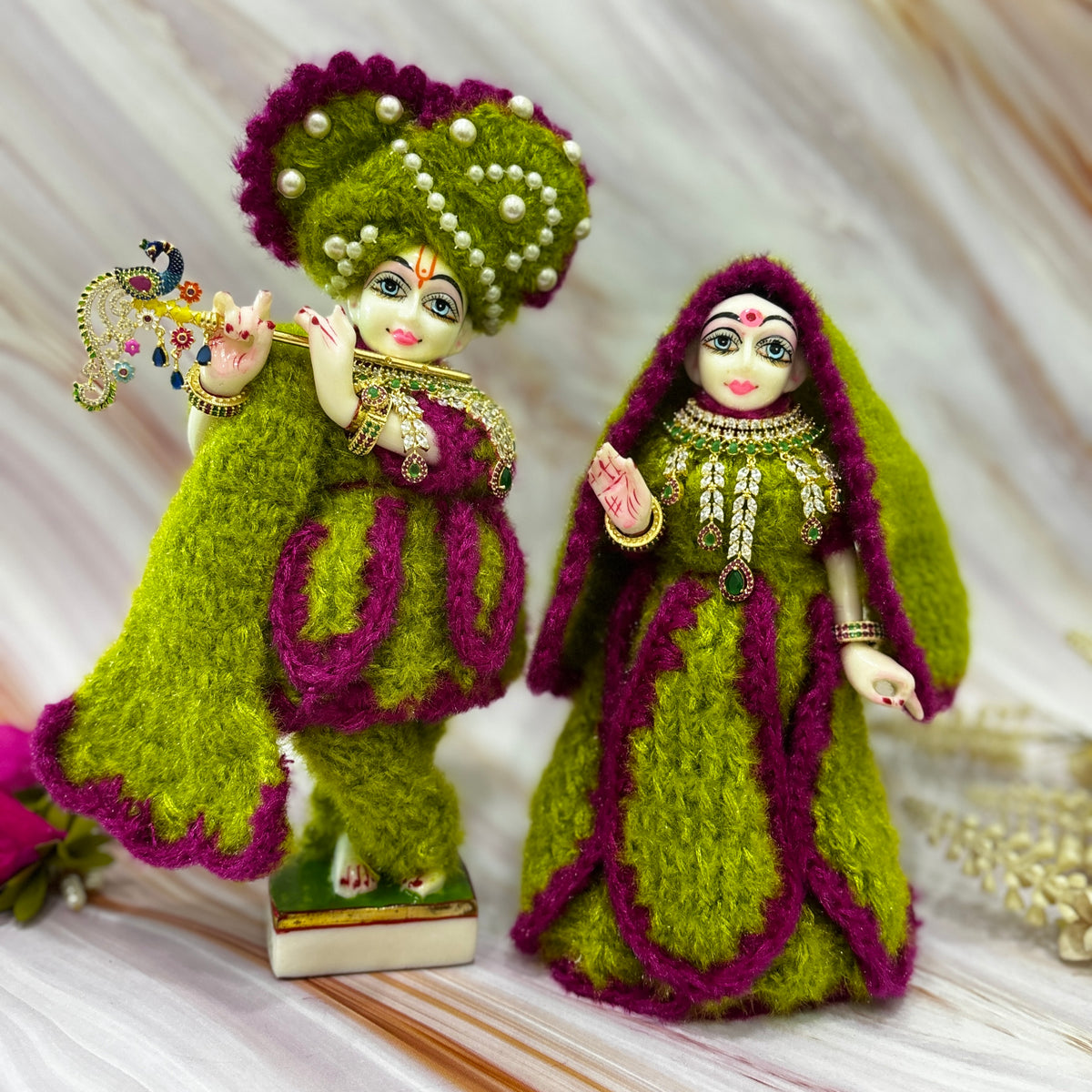 Yugal Kishor Woollen Radhe Krishna Dress