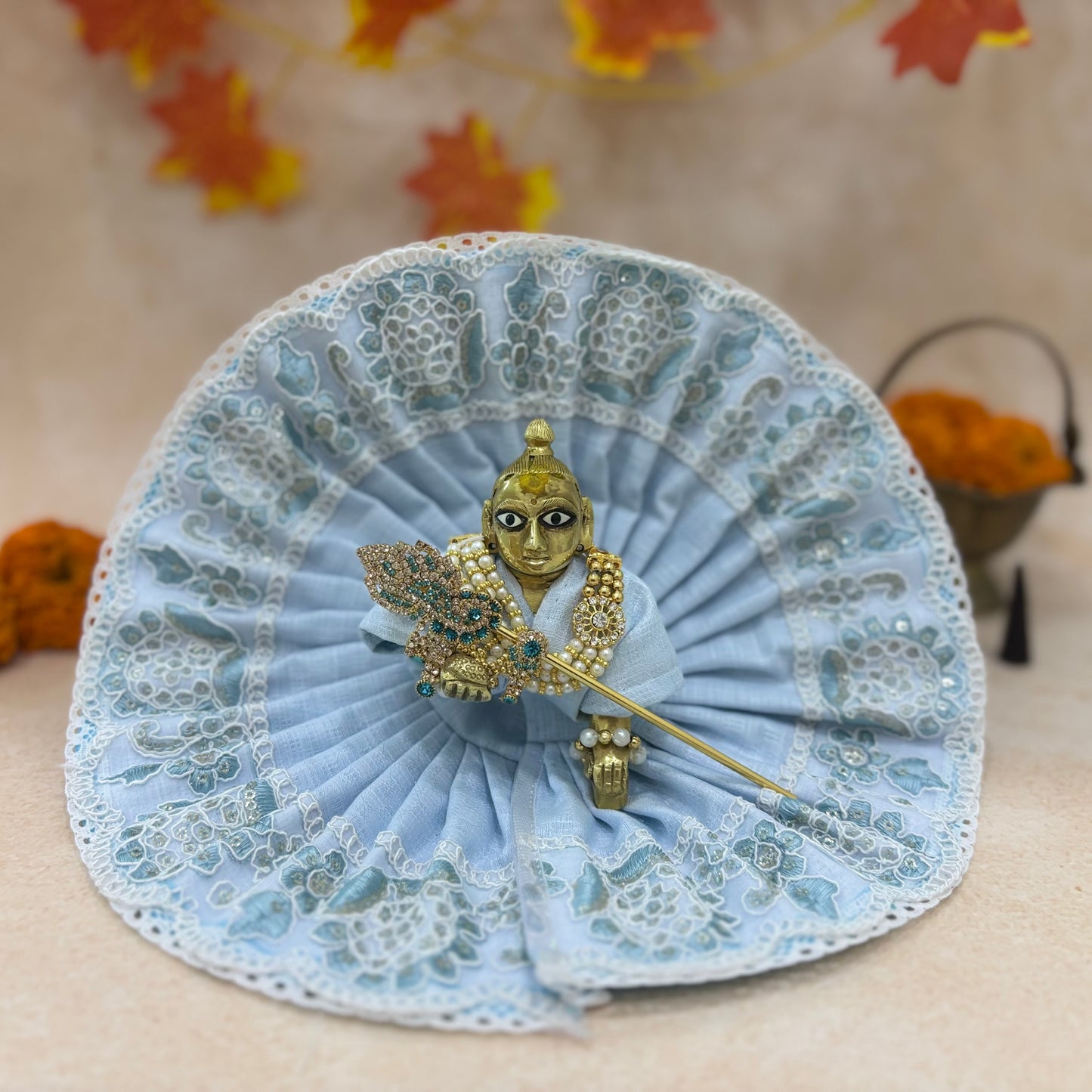 Sheetal Neel Laddu Gopal Dress (Pack of 2)