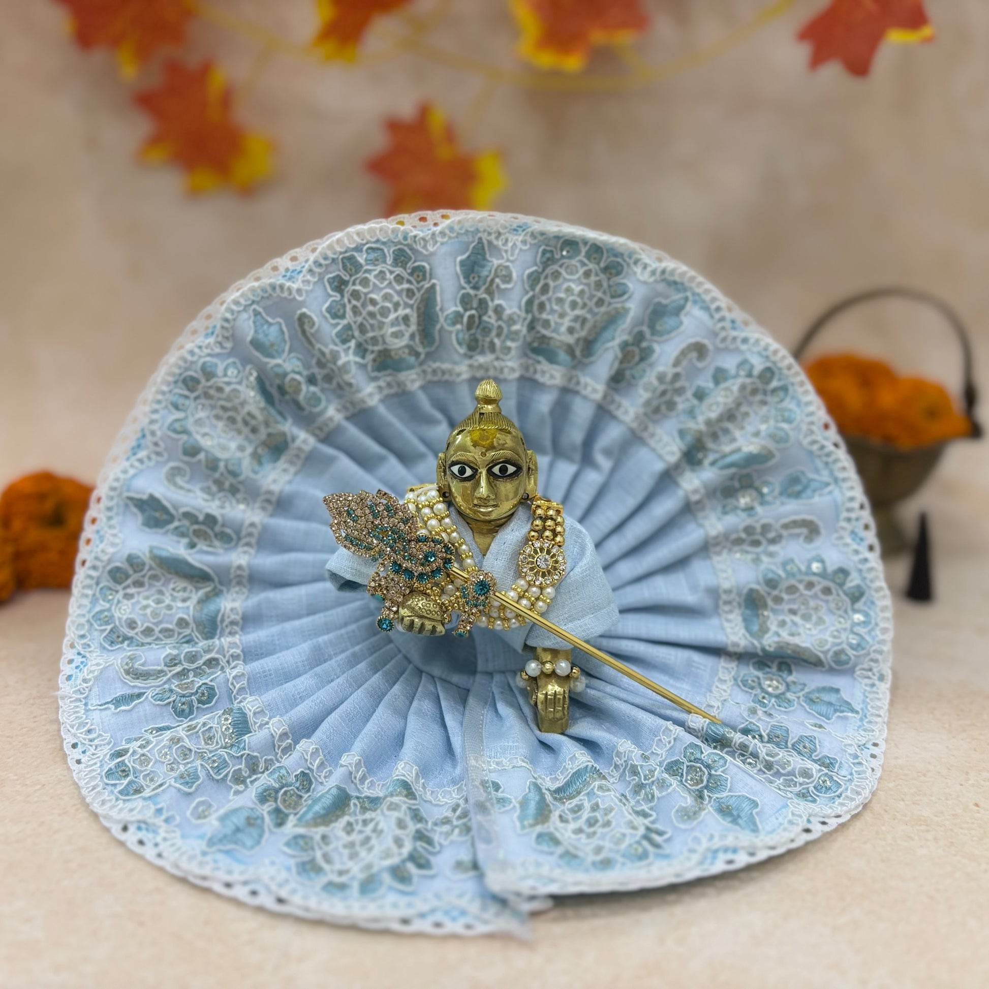 Sheetal Neel Laddu Gopal Dress (Pack of 2)