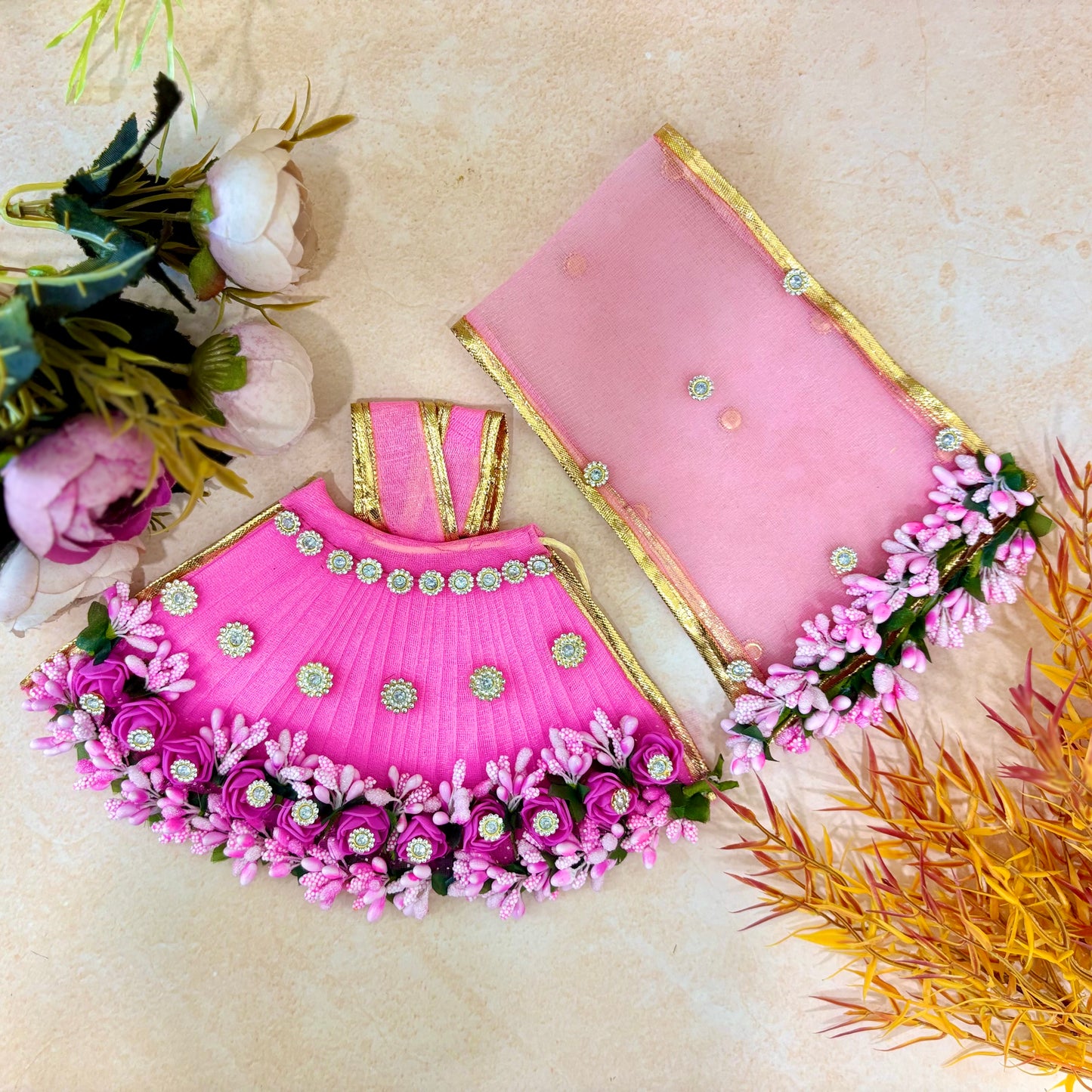 Gulab Vastra Radha Krishna Dress