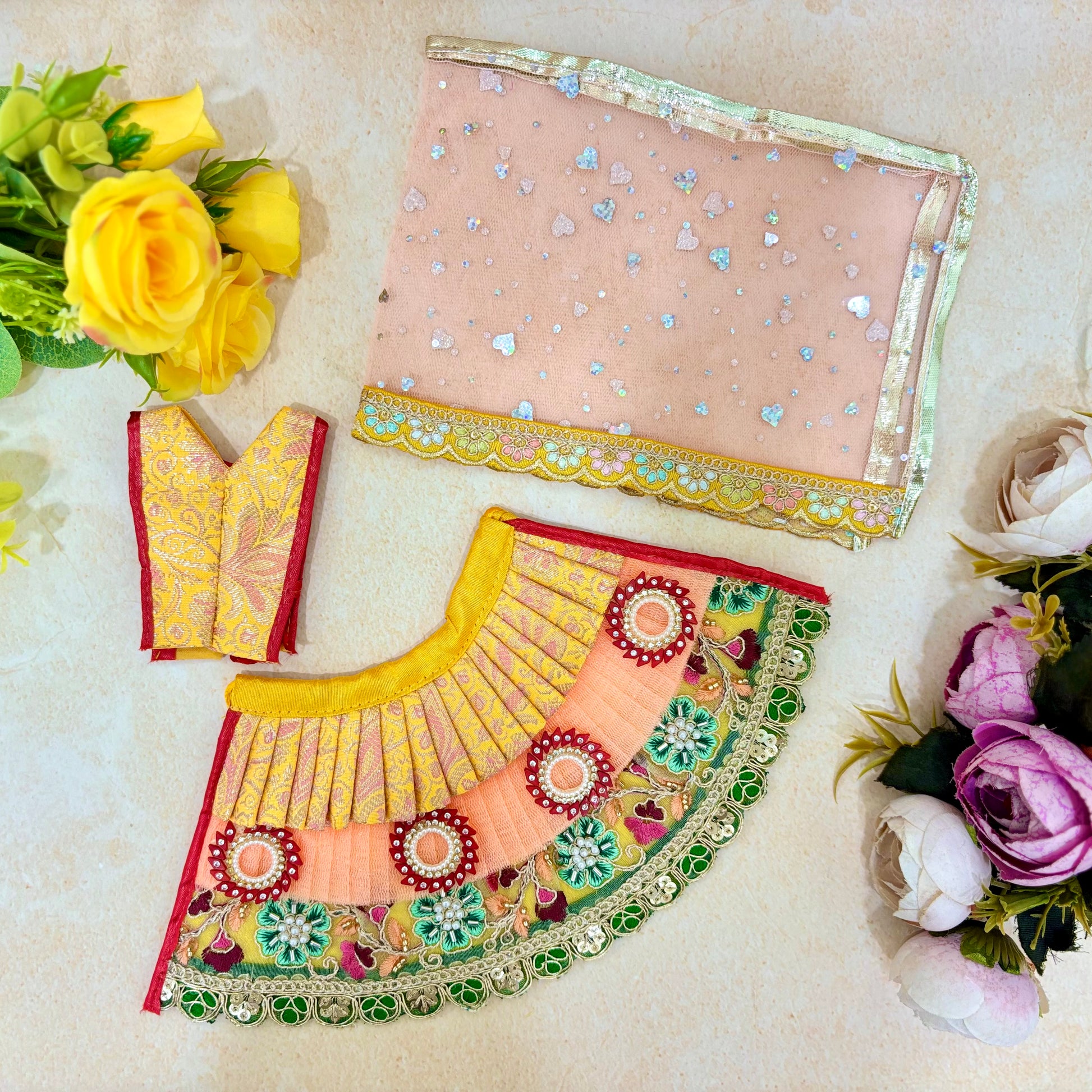 Milan Shringar Radha Krishna Dress