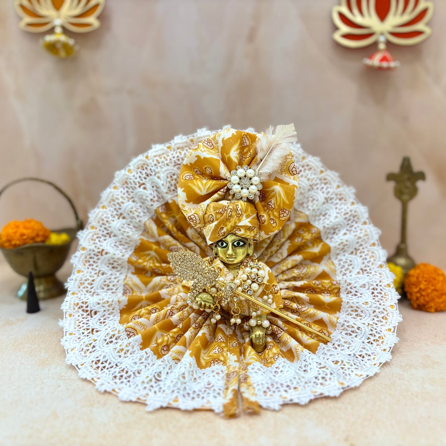 Hari Radha Laddu Gopal Dress (Pack of 2)