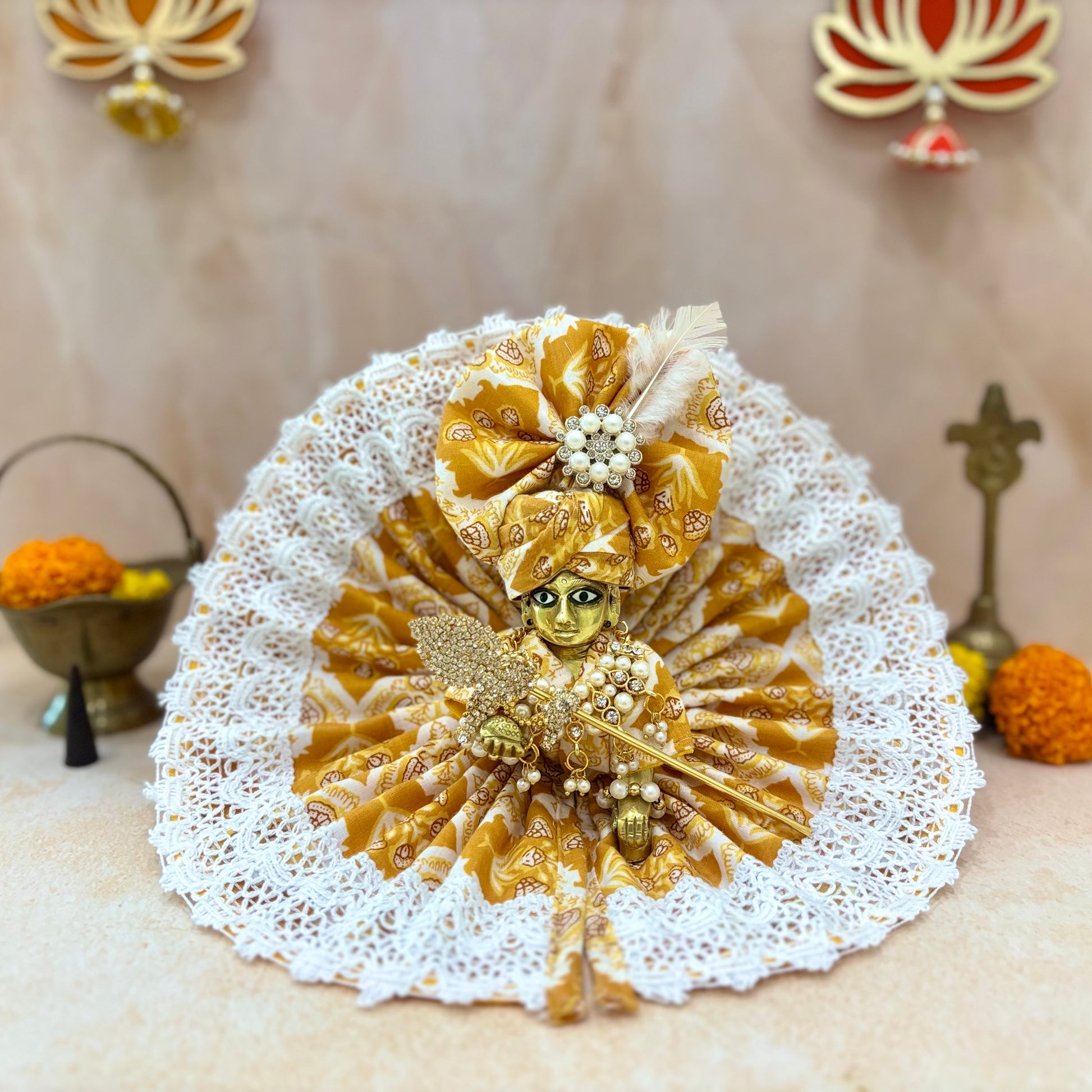 Hari Radha Laddu Gopal Dress (Pack of 2)