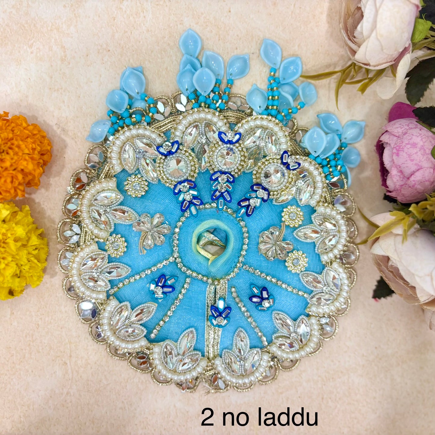 Neel Mukut Laddu Gopal Dress (Pack of 2)