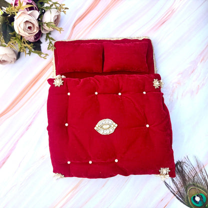 Rajshayan Velvet Laddu Gopal Bedding Set