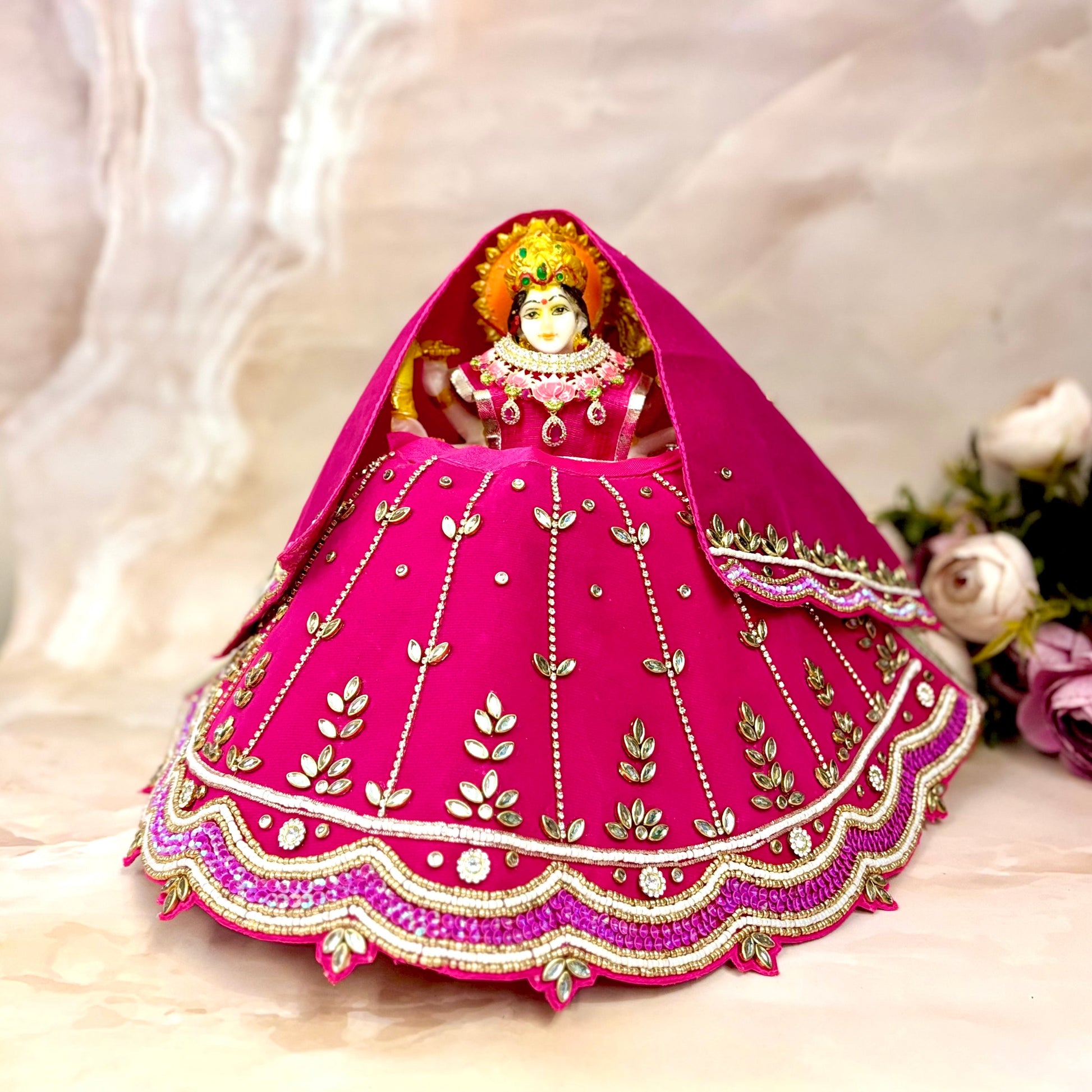 Kanakrekha Mata Rani Velvet Dress