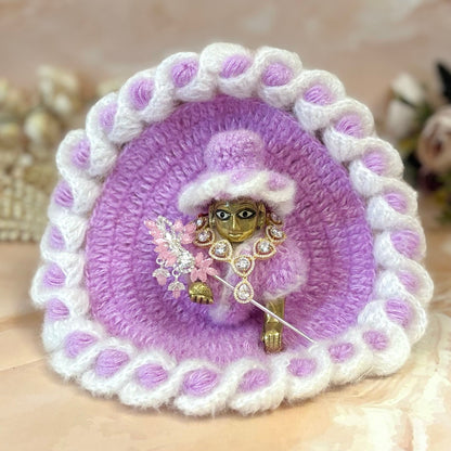 Lavender Woollen Laddu Gopal Dress