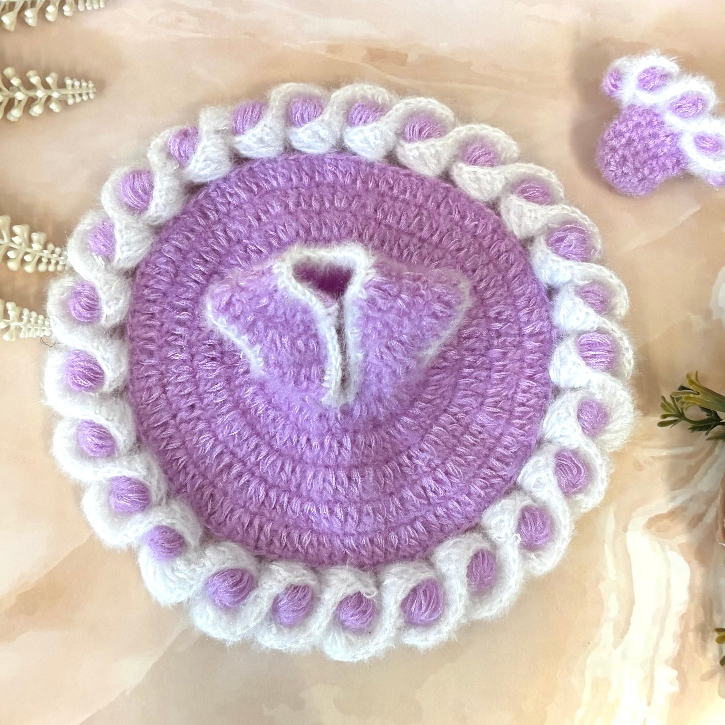 Lavender Woollen Laddu Gopal Dress
