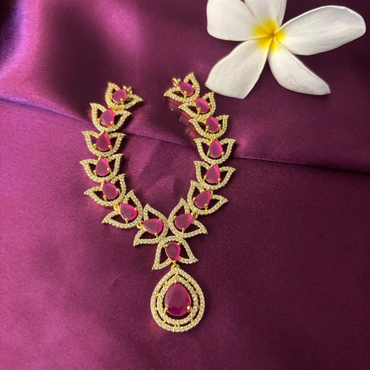 Pushparatna Ruby Necklace