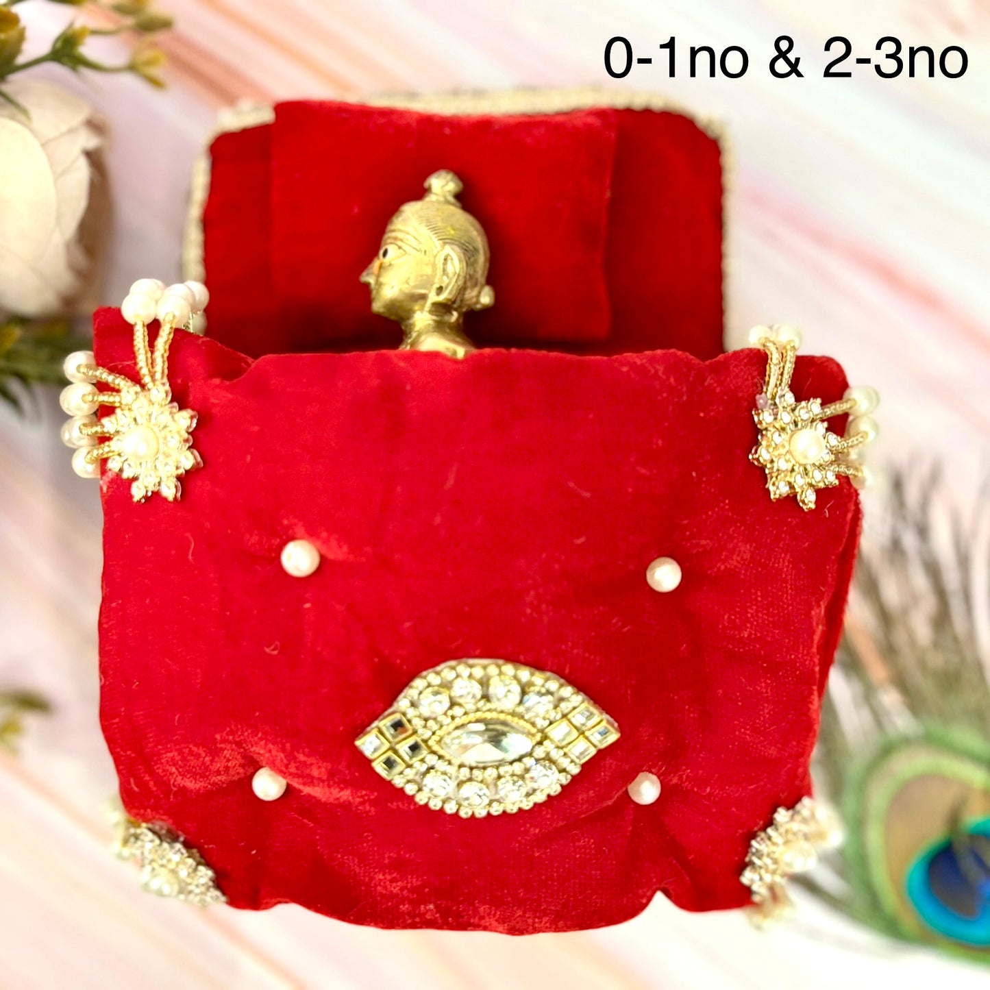 Rajshayan Velvet Laddu Gopal Bedding Set