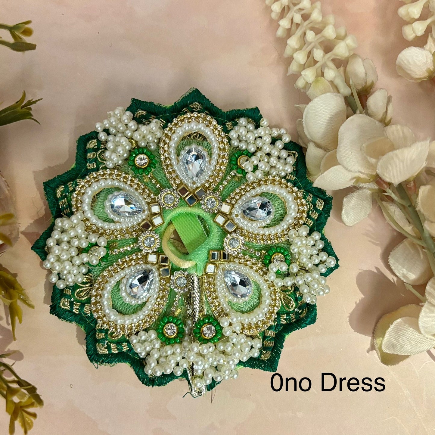 Teej Special Green Laddu Gopal Dress