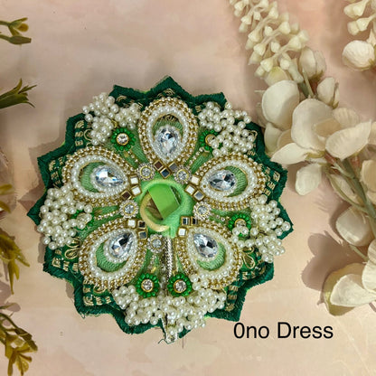 Teej Special Green Laddu Gopal Dress